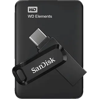 Western Digital Elements Portable 2 TB + 64 GB USB Bundle