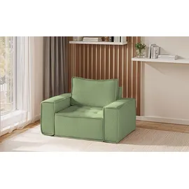 Fun Möbel Sessel Sande Stoff 132 x 85 x 90 cm Hellgrün