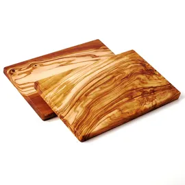 dasolivenholzbrett 2er Set Frühstücksbrett rechteckig 25cm