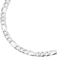 Smart Jewel Figarokette 3/1 diamantiert, massiv, Silber 925 silberfarben