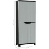 vidaXL Kunststoffschrank 0,68 x 0,39 x 1,72 m Rattan-Design