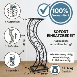 DanDiBo Ambiente Weinregal 80 cm Schwarz