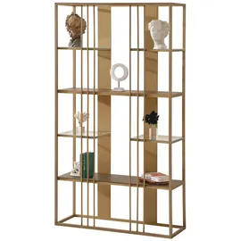 JVmoebel Bücherregal 30 x 180 x 100 cm Gold
