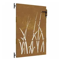 vidaXL Gartentor 85x125 cm Cortenstahl Gras-Design