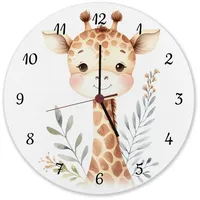 Speecheese Giraffe Wanduhr aus Alu Süße Giraffe Wanduhr aus