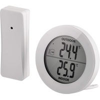 EMOS digitales Thermometer mit Außensensor, Außentemperatur und Innentemperatur Messer mit drahtlosem Funk Sensor, 80m Reichweite, Memory