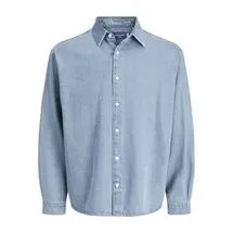 JACK & JONES Langarmhemd Blau M
