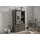 Massivmoebel24 Schrank Mango 90x45x150 grau lackiert RAILWAY 213