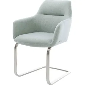 DeLife Schwingstuhl Pejo-Flex Stripes Mint Freischwinger flach Edelstahl