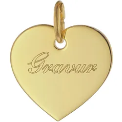 trendor 75698 Gravur Anhänger Für Damen Gold 333 (8 Kt) Herz mit Namen