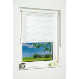 K-HOME Klemmfix Doppelrollo Welle 100 x 150 cm weiß