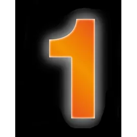 CONACORD Klebezahl 1 Reflektierend 8 cm Orange