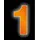 CONACORD Klebezahl 1 Reflektierend 8 cm Orange