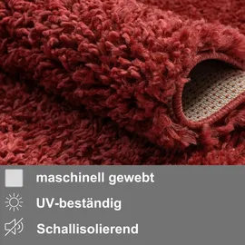 Myflair My Shaggy Hochflorteppich 120 x 180 cm Rot