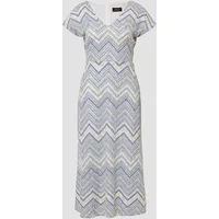 S.Oliver Antailliertes Midikleid aus Strickjersey blau, 44
