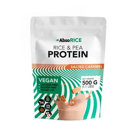 AbsoRICE Rice & Pea Protein - Vegan Protein Powder (500 g, Gesalzenes Karamell)