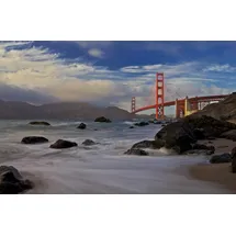 Papermoon Fototapete Photo-Art EVGENY VASENEV, GOLDEN GATE BRIDGE", bunt 3 m x 2.23 m