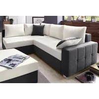 COLLECTION AB Ecksofa »Parma L-Form«, mit Bettfunktion und Federkern, grau