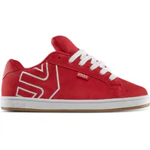 ETNIES Kids' Fader Skate Shoe, Red/White, 35.5 EU