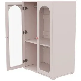 Okwish Kinderkleiderschrank 2-tlg. 160 x 120 x 50 cm MDF lackiert babyrosa