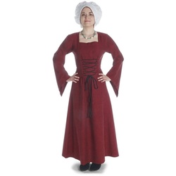 HEMAD Burgfräulein-Kostüm Kleid Amurfina, zum Schnüren aus Baumwolle rot XL