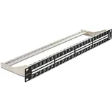 DeLock Keystone Patch Panel 48 Port 1U Schwarz