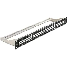 DeLock Keystone Patch Panel 48 Port 1U Schwarz