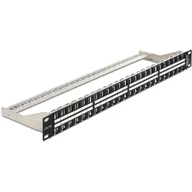 DeLock Keystone Patch Panel 48 Port 1U Schwarz