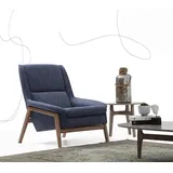 Xlmoebel Ohrensessel Moderner Cocktailsessel aus Stoff in Blau für das Wohnzimmer (1-St., Cocktailsessel Stoff, blau), Made in Europa blau