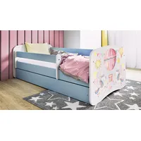 raumhirsch furniture Kinderbett Ballon 80 x 180 cm Holzwerkstoff blau