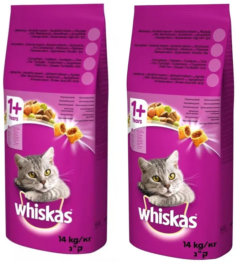 WHISKAS Adult Rind und Karotte 14kg  + WHISKAS Adult Rind und Karotte 14kg