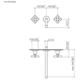 Dornbracht Tara. 240 Zweihandmischer (36717892-00)
