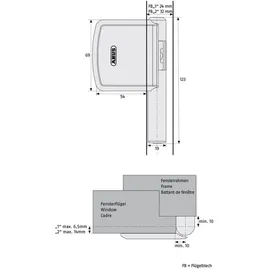 ABUS FAS101 Zusatzschloss Fenster-Zusatzschloss Weiß