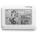 TROTEC Wetterstation 6-in-1-Kombigerät mit Innenraum-Klimawerten, Wettertrend, 12-Stunden-Temperaturstatistik, Wohlfühlindikator, Zeit-/Datumsanzeige und Digitalwecker BZ