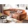 KAWOLA Big Sofa PALACE 3-Sitzer mit Sitztiefenverstellung Leder brandy