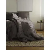 BIERBAUM Bettwäsche 4135, Jersey, Melange Uni, Designed in Germany, taupe, 80, 155x220 und 80x80 cm, Komfortgröße
