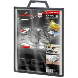 Walser 2x Reifen-Thermoabdeckung, 2 Stück Radschutzhüllen bis 17 Zoll/195mm, Radabdeckung-Set, Reifentaschen-Schutzhülle, Reifenabdeckung silber