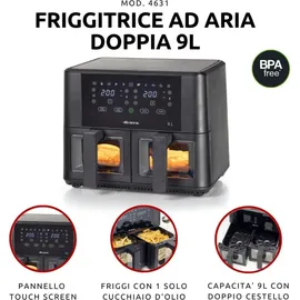Ariete Airy Fryer Dual 9 L schwarz