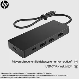 HP - B2B USB-C Reisehub G3, Schwarz