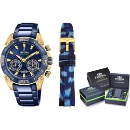 Festina Chrono Bike Connected 45 mm blau/gold