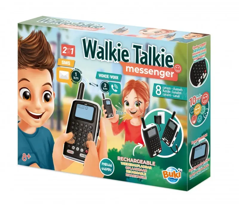 National Geographic Walkie-Talkie Messenger Funkgerät für Kinder 14,5 cm Kunststoff - Hörsinn-Training, Rollenspiel, robust