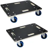 ECD Germany 2er Set Transportroller 40x60 cm bis 800 kg Siebdruckplatte, PP-Räder, Transporthilfe Umzug, Rollbrett Möbelroller Möbel-Transport Möbelhund