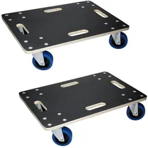ECD Germany 2er Set Transportroller 40x60 cm bis 800 kg Siebdruckplatte, PP-Räder, Transporthilfe Umzug, Rollbrett Möbelroller Möbel-Transport Möbelhund