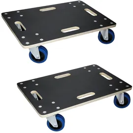 ECD Germany 2er Set Transportroller 40x60 cm bis 800 kg Siebdruckplatte, PP-Räder, Transporthilfe Umzug, Rollbrett Möbelroller Möbel-Transport Möbelhund