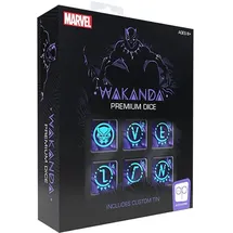 USAopoly Marvel Black Panther Premium Dice Set | Collectible d6 Dice | Purple & Black Custom Dice with Collectible Tin Case | Based on Marvel Superhero | Officially Licensed Marvel Gift & Merchandise