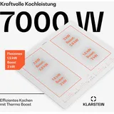 Klarstein Masterzone 60 Flex Induktionskochfeld Einbau 4 Flex-Zonen ThermoBoost Smart Technology 9600 Watt Weiß
