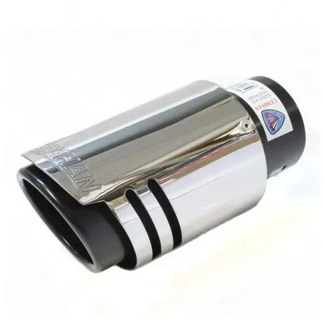 Neuer universeller, doppelter verchromter Auspuffendrohr-Aufsatz für Auto, Ø 57 mm