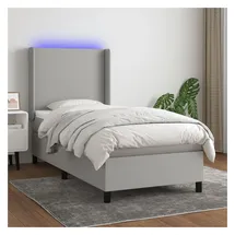 vidaXL Boxspringbett 100 x 200 cm Hellgrau