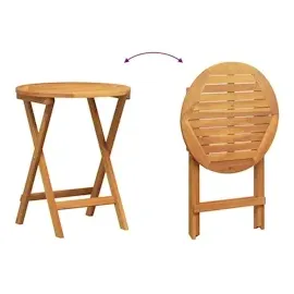 vidaXL Gartentisch Klappbar Ø 60 x 72 cm Akazie