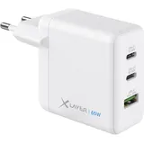 Xlayer Powercharger 65W USB-A, 2x USB-C Ladegerät, weiß